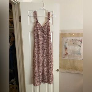 Lucy Paris Pink Floral Midi Dress